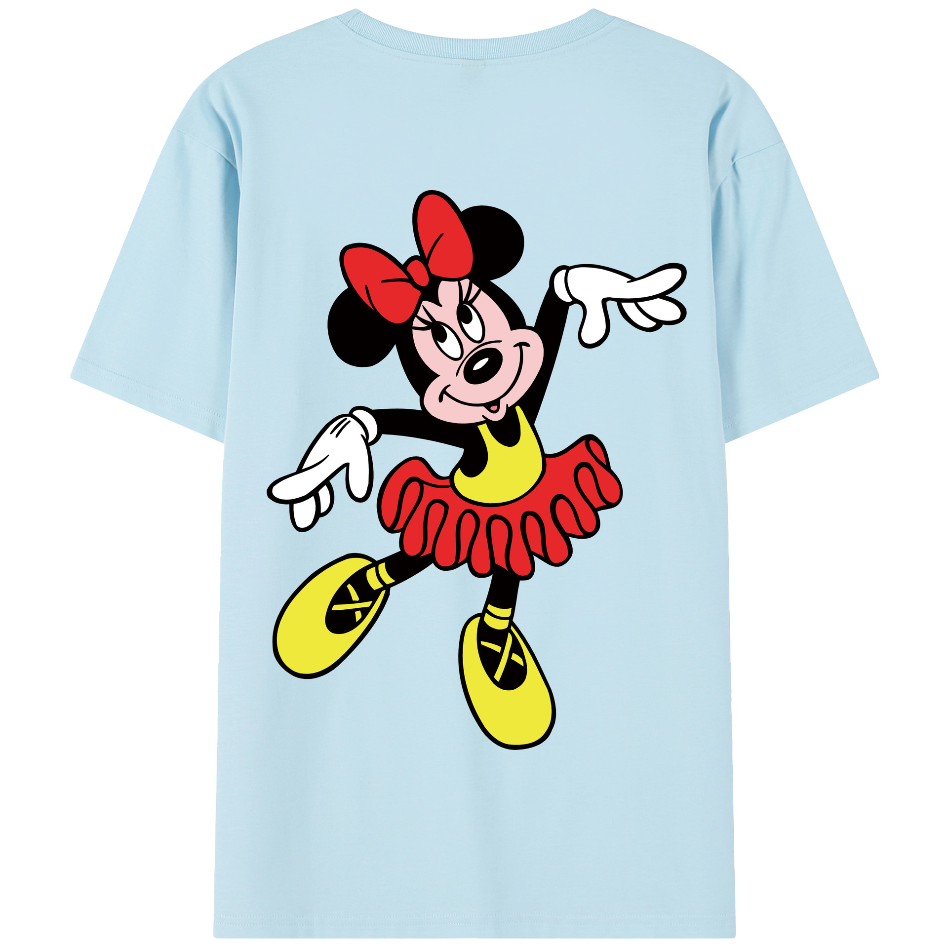（画像用） ミッキーマウス Mickey Mouse 綿100％半袖Tシャツ（背面プリント）